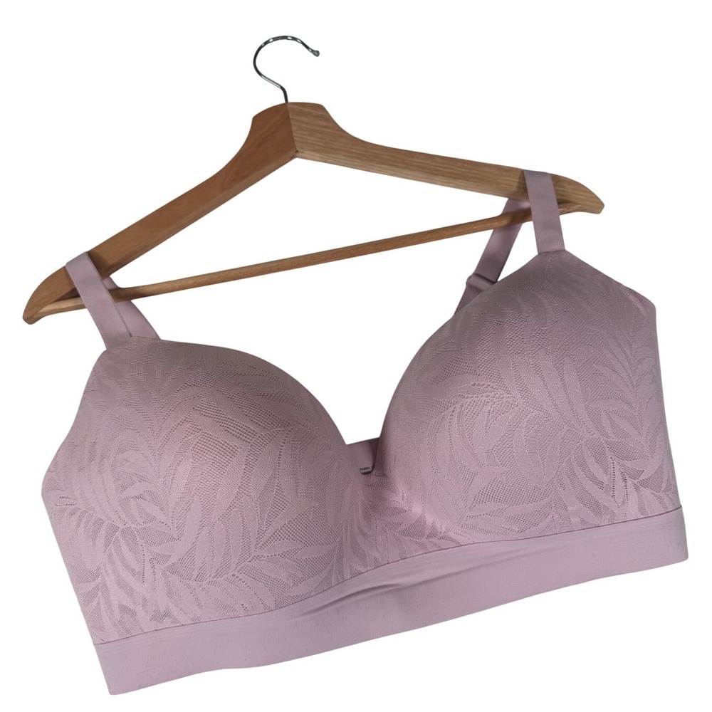 Soma Mauve Pink‎ Enbliss Luxe Wireless Lace Back Bra 40DD 570222544 Smooth Racer